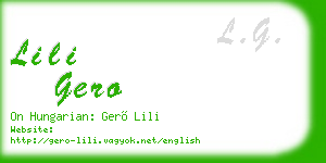 lili gero business card